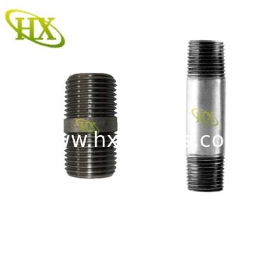 TOE Welded pipe nipple black one side thread barrel nipple   | China Factory -Cangzhou Hongxin поставщик