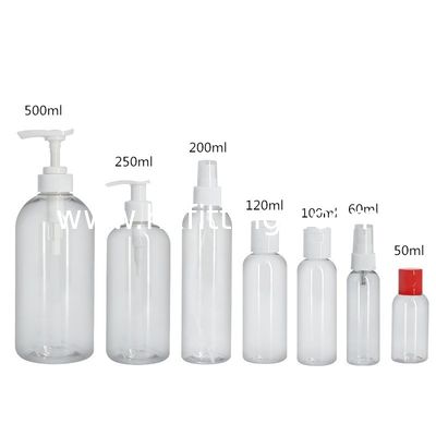 250 мл пластиковая ПЭТ шампунь пустая бутылка с насосом с насосным диспенсером поставщик