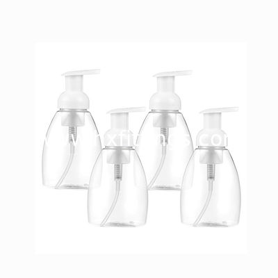 300 мл овальные прозрачные пластиковые флаконы-дозаторы для мыла с белыми пластиковыми крышками поставщик