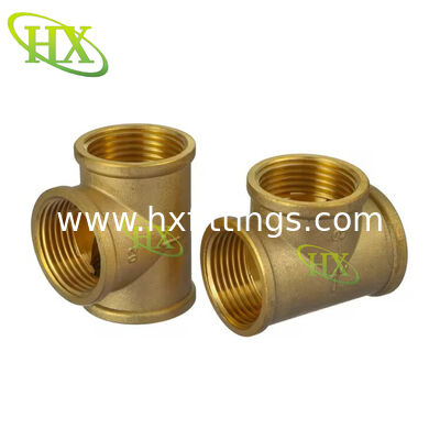 Brass tee pipe fittings with female BSP/NPT thread available in size 1/2" 3/4" 1" for low pressure . 